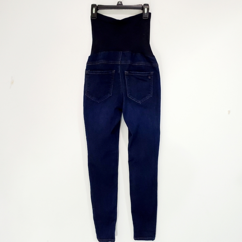 Jessica Simpson Maternity Dark Wash Skinny Jegging Size PL Secret Fit Belly EUC - Picture 5 of 10